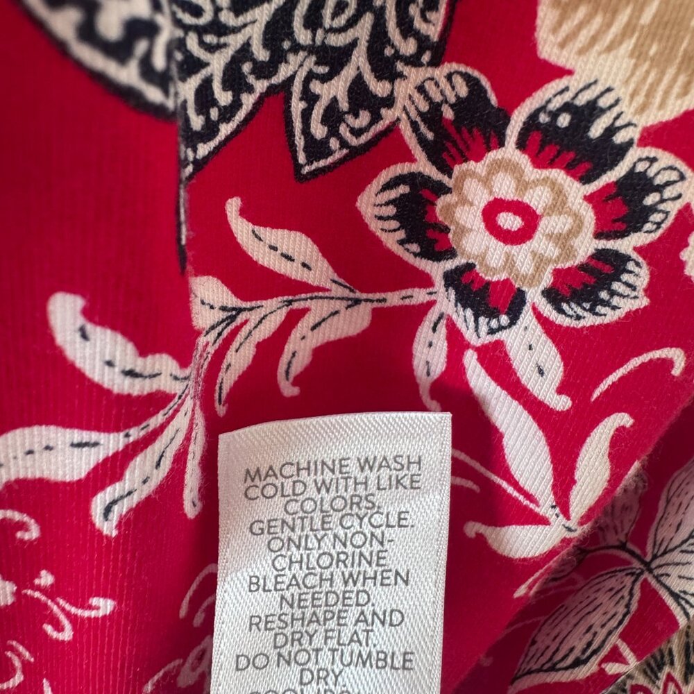J. Jill size Large red floral dress - Picture 11 of 11